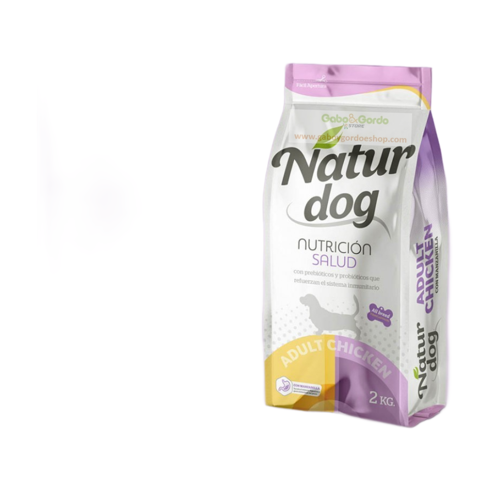 Saco de pienso NATURDOG Adult Chicken para perros – alimentación natural