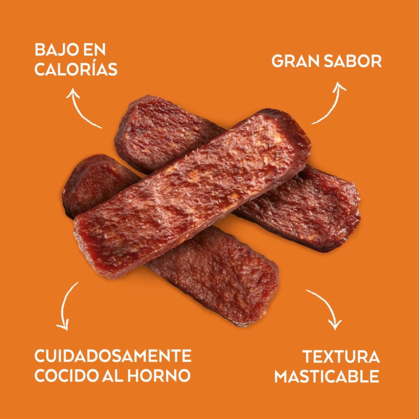 Barritas naturales para perros con pavo, arándanos rojos y calabaza. Snack complementario bajo en calorías cocido al horno, sin aditivos.