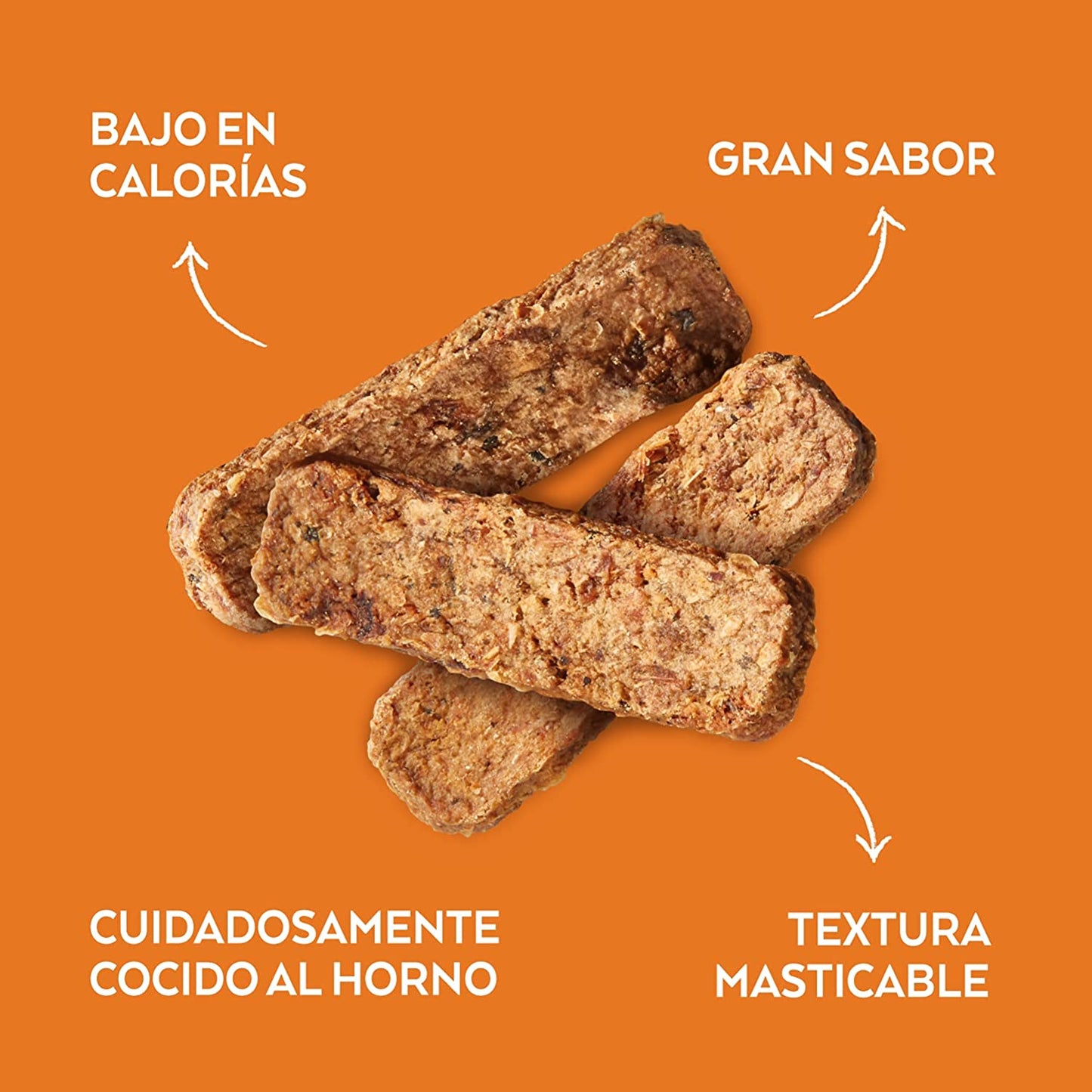 Snack natural para perro adulto Nature’s Variety con salmón, pescado blanco y superfoods, cocido al horno y bajo en calorías.