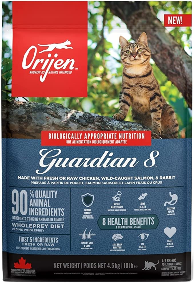 Pienso ORIJEN Guardian 8 para gatos adultos sin cereales con pollo y salmón