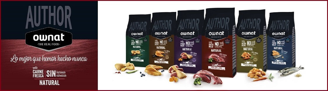 OWNAT Author Fresh Lamb & Pork – Pienso natural bajo en cereales con cordero y cerdo fresco para perros adultos