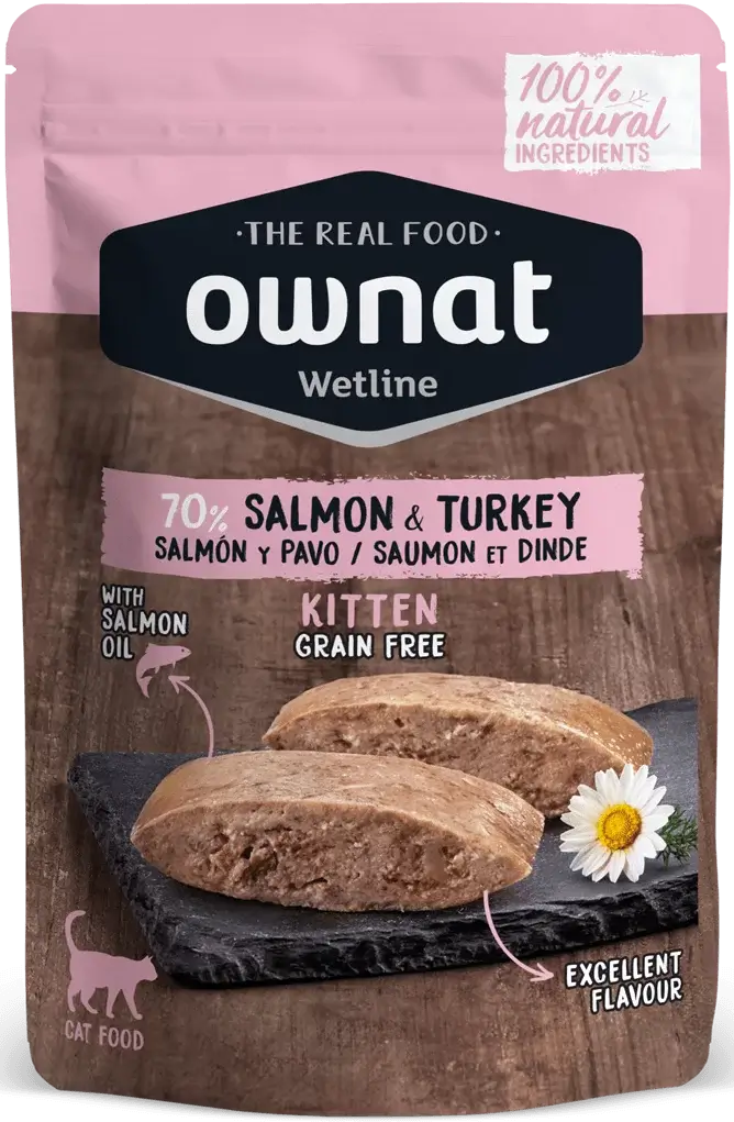 Ownat Wetline Kitten – Comida húmeda sin cereales para gatitos