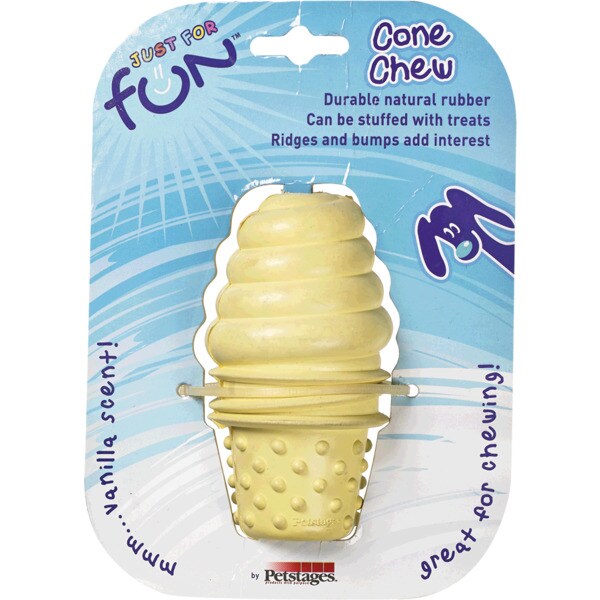 Juguete PETSTAGES CONE CHEW rellenable de caucho natural para perros
