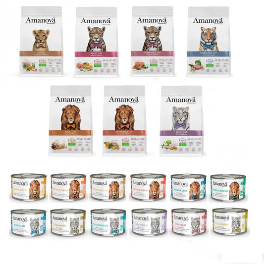 Gama Amanova para perros y gatos disponible Gabo y Gordo E Shop en Gran Canaria