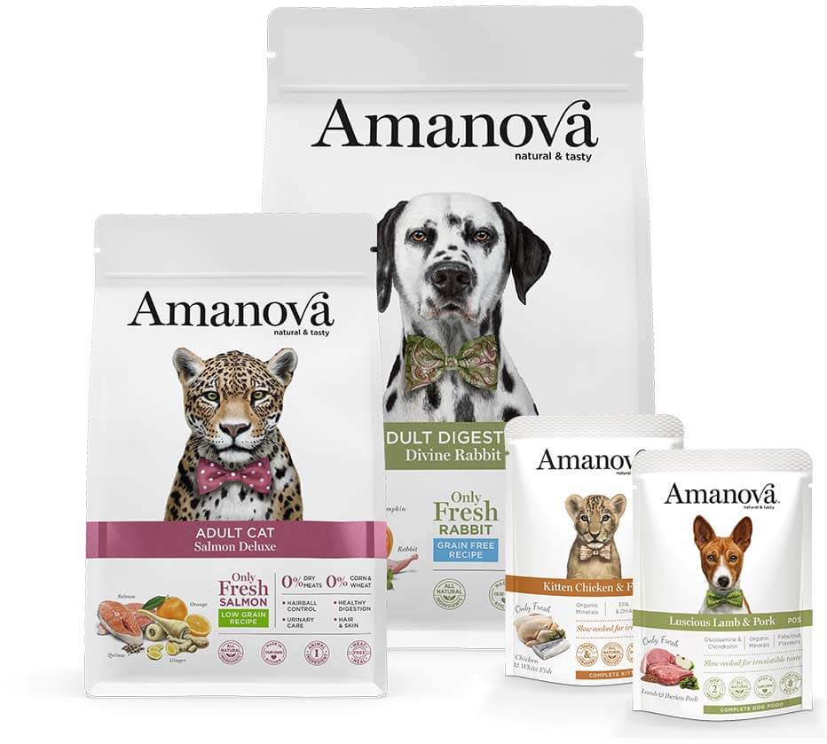 Gama Amanova para perros y gatos disponible Gabo y Gordo E Shop en Gran Canaria.