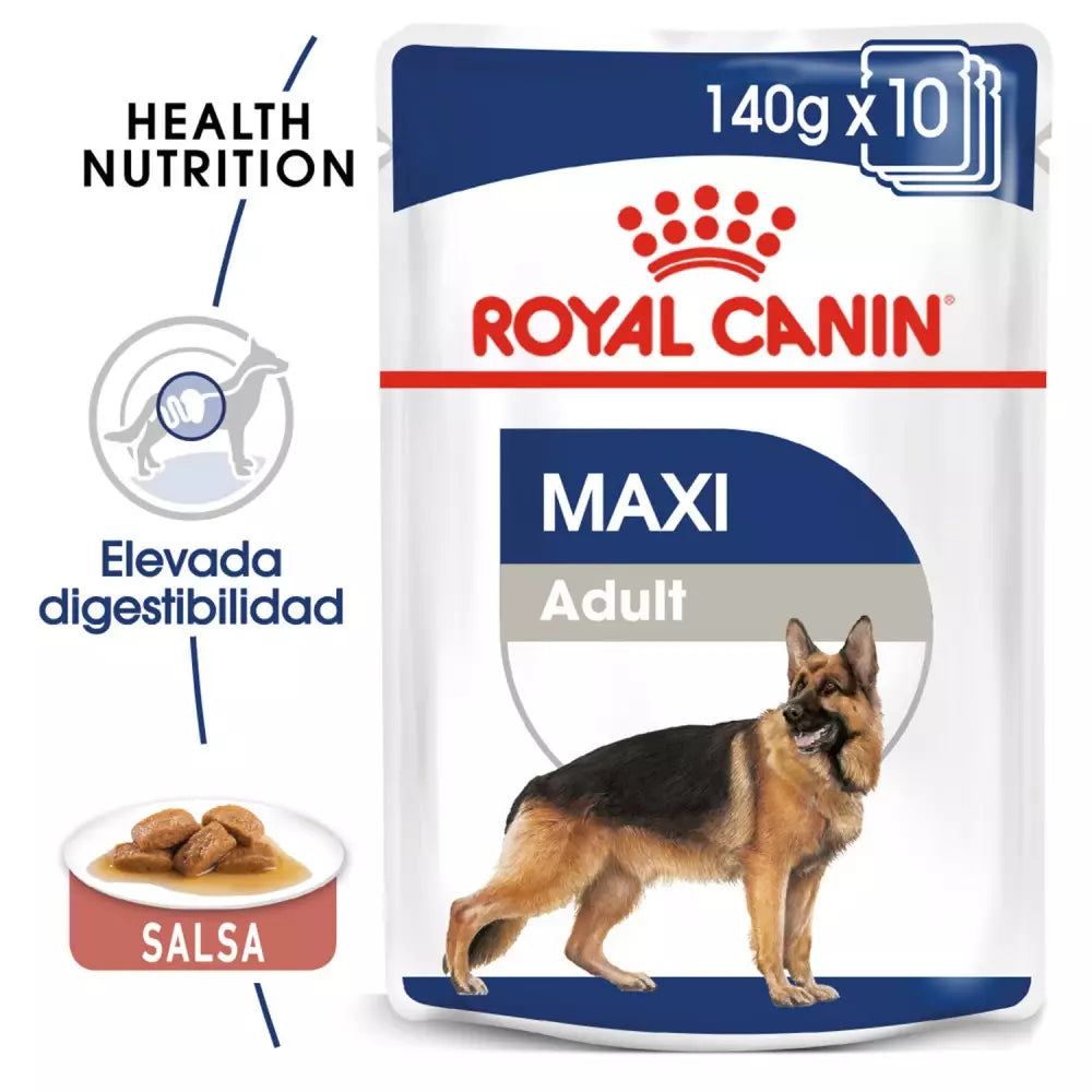 ROYAL CANIN Maxi Adult en salsa – comida húmeda para perros grandes adultos