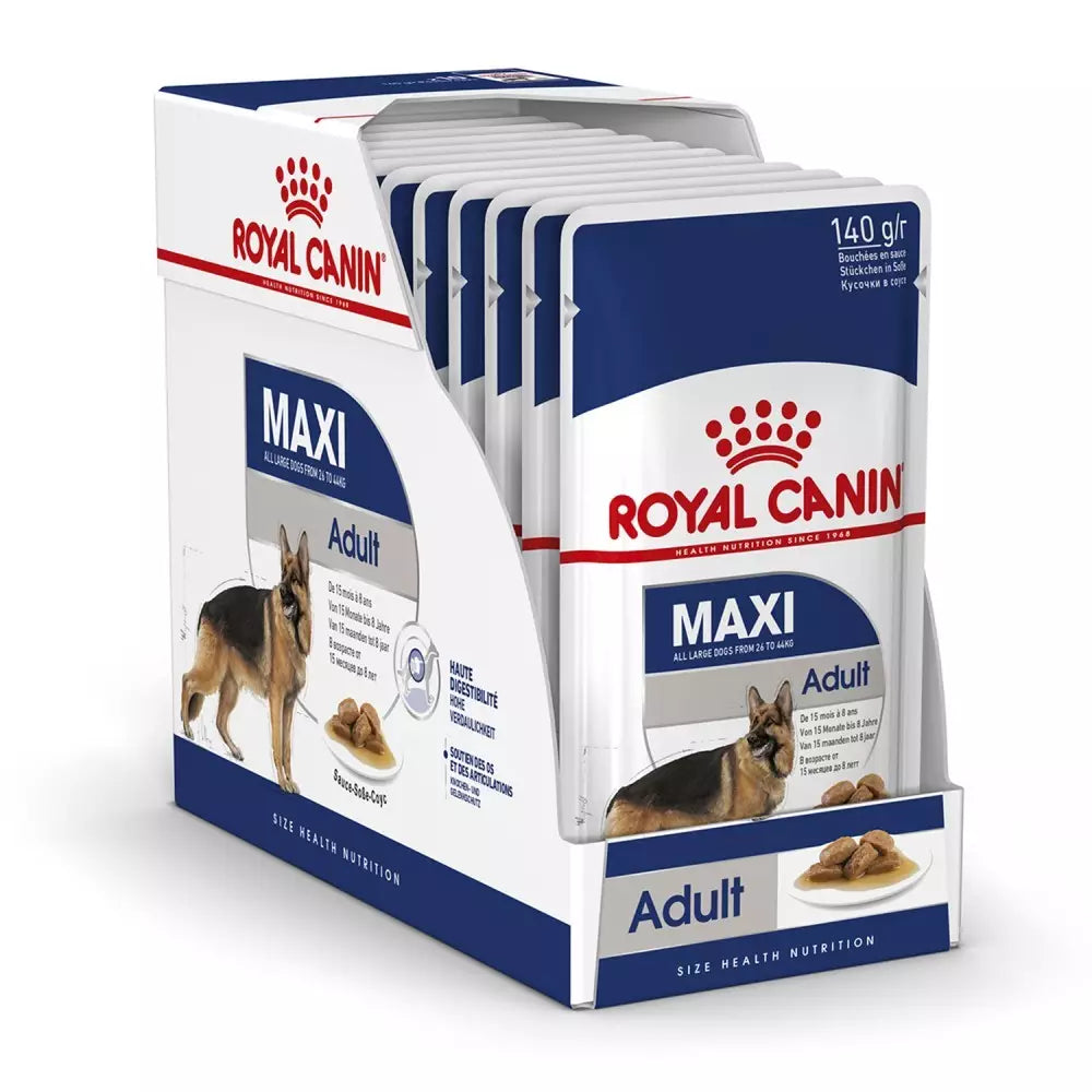 ROYAL CANIN Maxi Adult en salsa – comida húmeda para perros grandes adultos