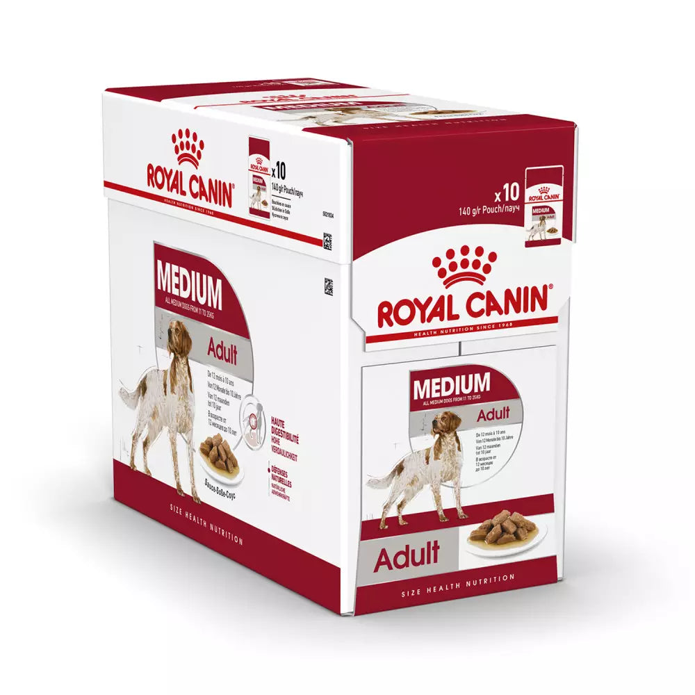Pack Royal Canin Medium Adult 10x140g para perros medianos adultos