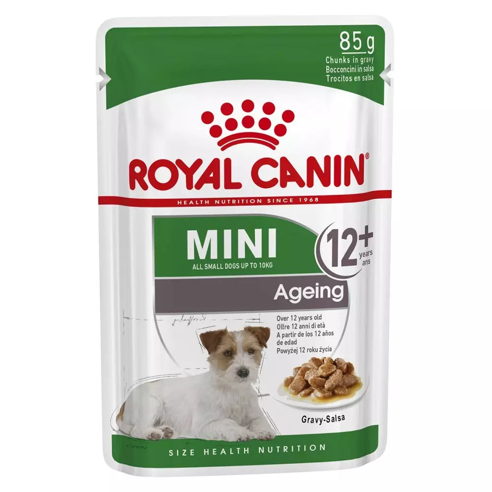 Pack de 12 sobres Royal Canin Mini Ageing 12+ para perros mayores