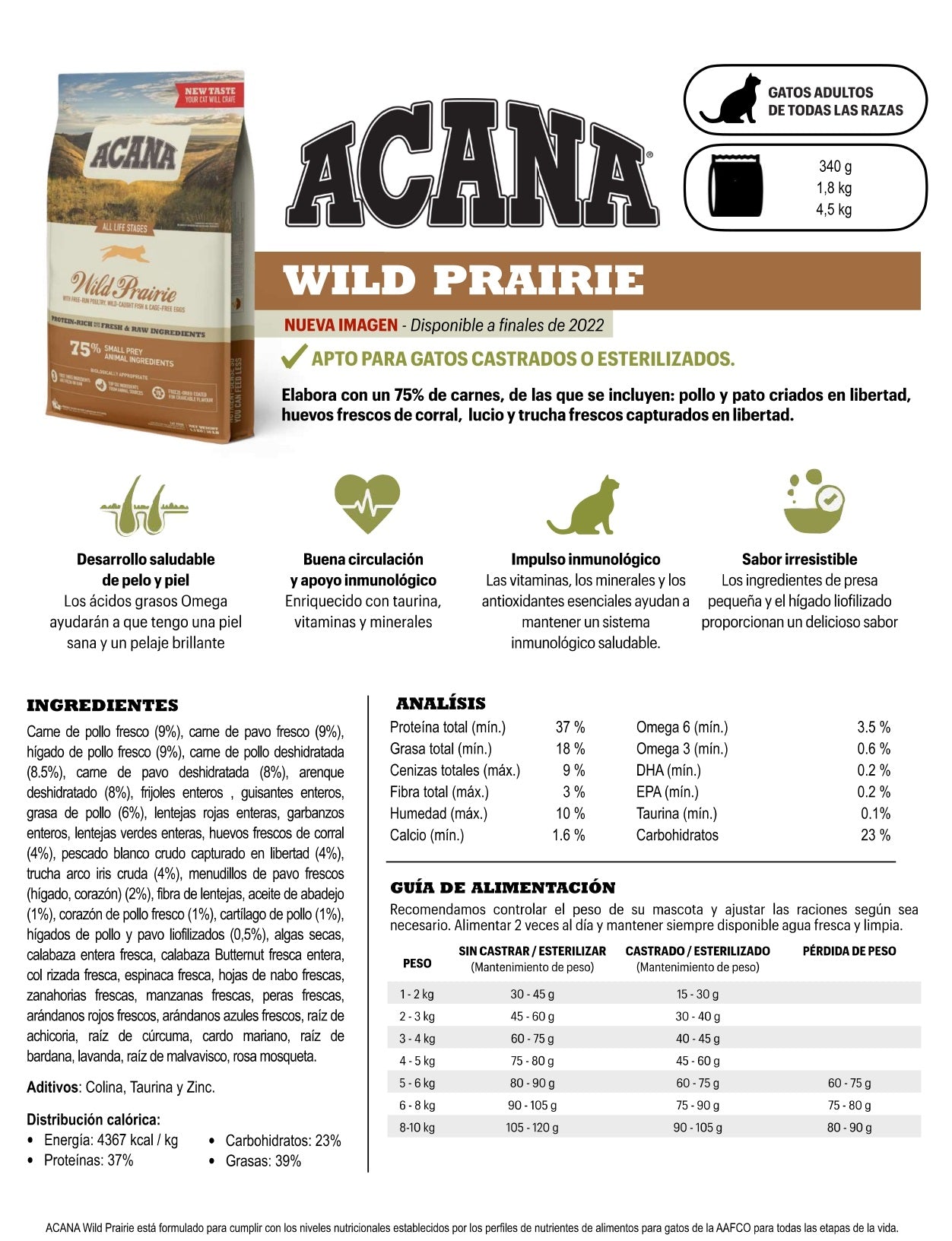 Pienso ACANA CAT WILD PRAIRIE PARA GATOS Gabo y Gordo E Shop, la mejor tienda online en las Islas Canarias, España, tienda online para mascotas, perros, gatos, conejos, tortugas, animales, accesorios para mascotas en general. 
Gabo y Gordo E Shop in Canary Islands, the best store for pets, dogs, cats, rabbits, turtles, animals, pet accessories.