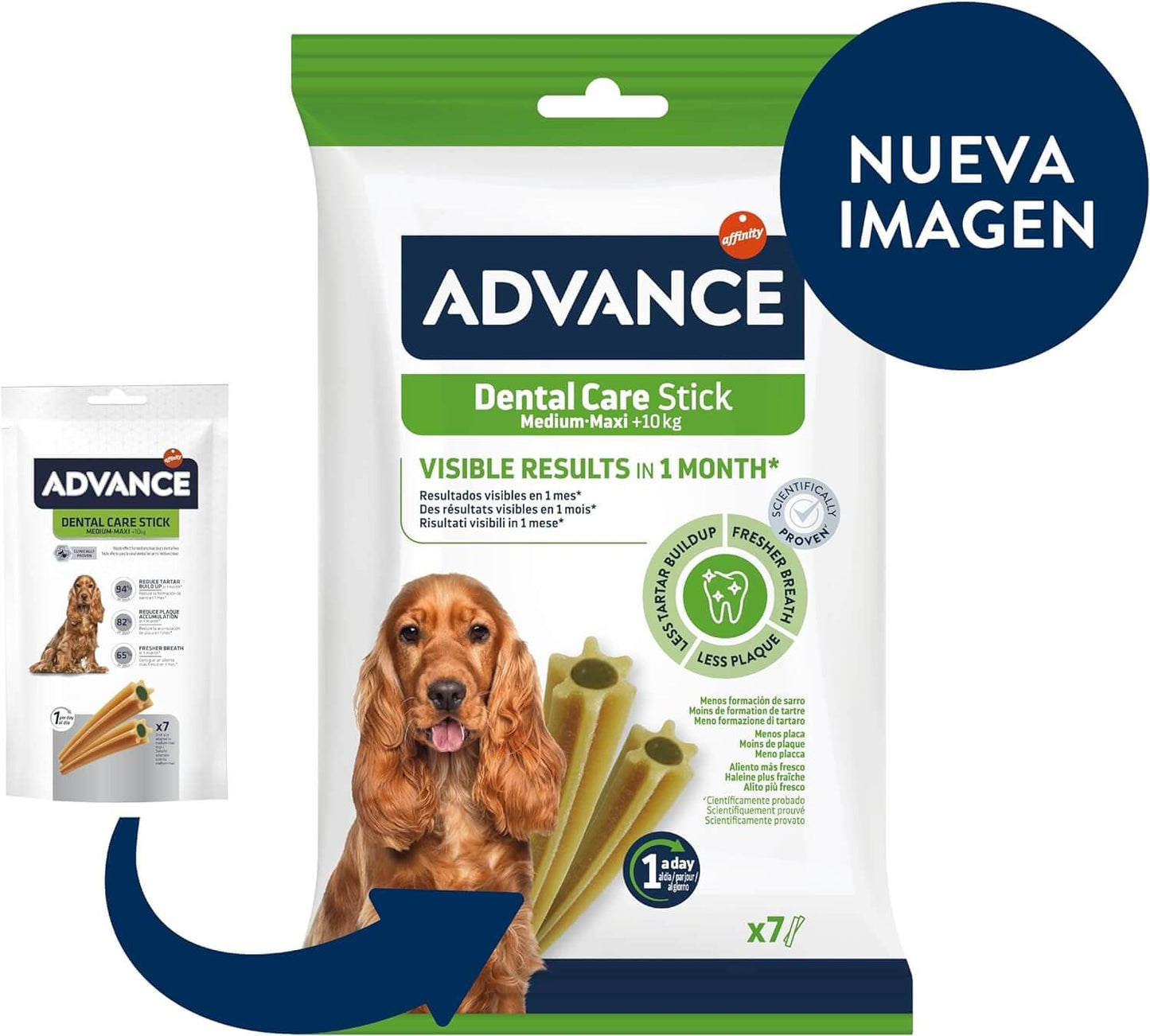 snack ADVANCE DENTAL CARE STICK MEDIUM-MAXI Gabo&Gordo Pet Shop en Las Palmas de Gran Canaria tienda para mascotas, perros, gatos, conejos, tortugas, animales