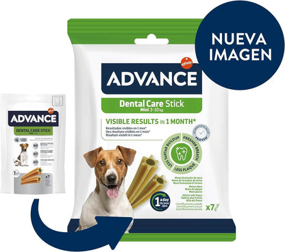 Snack ADVANCE DENTAL CARE STICK MINI DOG CUIDADO DENTAL PERRO MINI Gabo y Gordo E Shop, la mejor tienda online en las Islas Canarias, España, tienda online para mascotas, perros, gatos, conejos, tortugas, animales, accesorios para mascotas en general. 
Gabo y Gordo E Shop in Canary Islands, the best store for pets, dogs, cats, rabbits, turtles, animals, pet accessories.