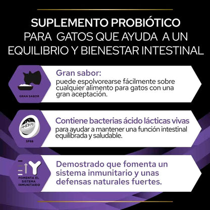 PURINA PRO PLAN Feline Fortiflora | Suplemento probiótico para gatos