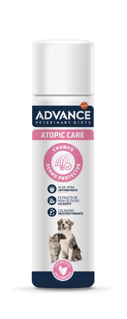 CHAMPÚ ADVANCE ATOPIC CARE 300 ml Gabo y Gordo E Shop, la mejor tienda online en las Islas Canarias, España, tienda online para mascotas, perros, gatos, conejos, tortugas, animales, accesorios para mascotas en general.  Gabo y Gordo E Shop in Canary Islands, the best store for pets, dogs, cats, rabbits, turtles, animals, pet accessories.