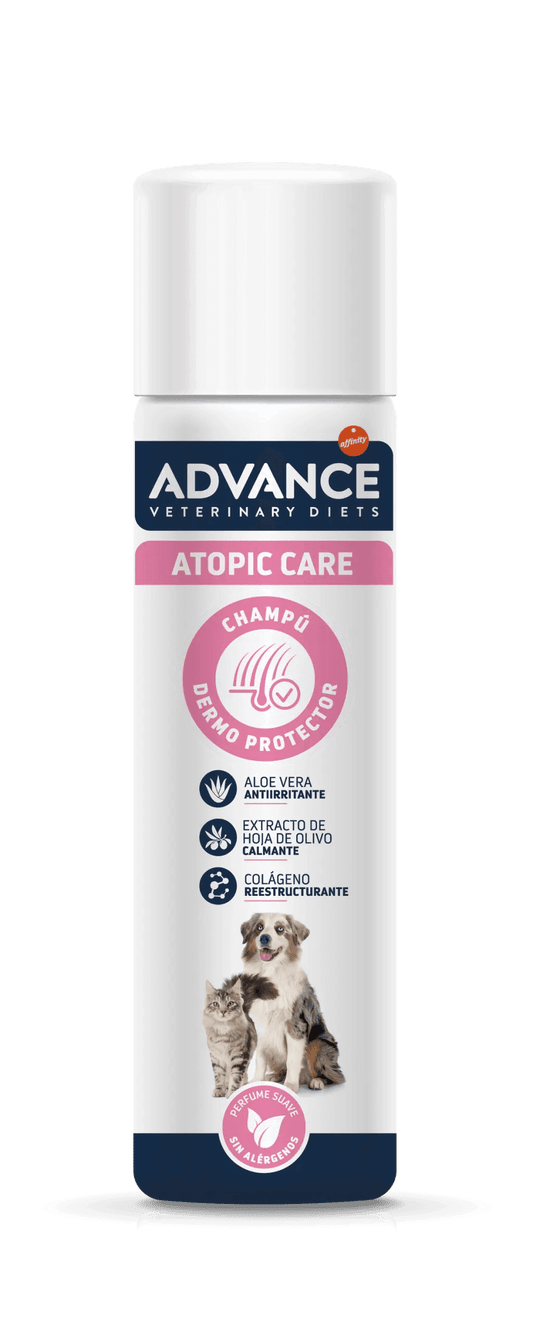 CHAMPÚ ADVANCE ATOPIC CARE 300 ml Gabo y Gordo E Shop, la mejor tienda online en las Islas Canarias, España, tienda online para mascotas, perros, gatos, conejos, tortugas, animales, accesorios para mascotas en general.  Gabo y Gordo E Shop in Canary Islands, the best store for pets, dogs, cats, rabbits, turtles, animals, pet accessories.