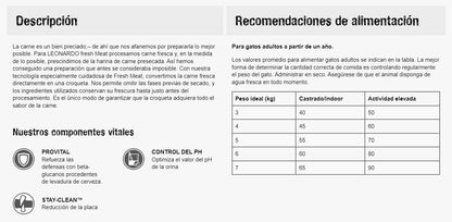 LEONARDO fresh Salmón | Pienso para gatos en Gabo y Gordo E Shop, la mejor tienda online en Gran Canaria, Islas Canarias, España, tienda online para mascotas, perros, gatos, conejos, tortugas, animales, accesorios para mascotas en general. 
Gabo y Gordo E Shop is the best online pet shop in Gran Canaria, Canary Islands, Spain.
