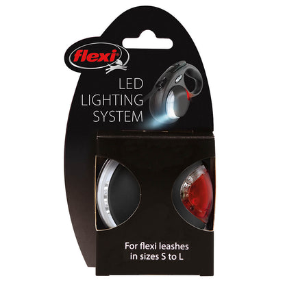 FLEXI LED Lighting System | Lámpara ajustable con luz frontal y trasera para correa Extensible Flexi.  Gabo y Gordo E Shop, la mejor tienda online en las Islas Canarias, España, tienda online para mascotas, perros, gatos, conejos, tortugas, animales, accesorios para mascotas en general. 
Gabo y Gordo E Shop in Canary Islands, the best store for pets, dogs, cats, rabbits, turtles, animals, pet accessories.