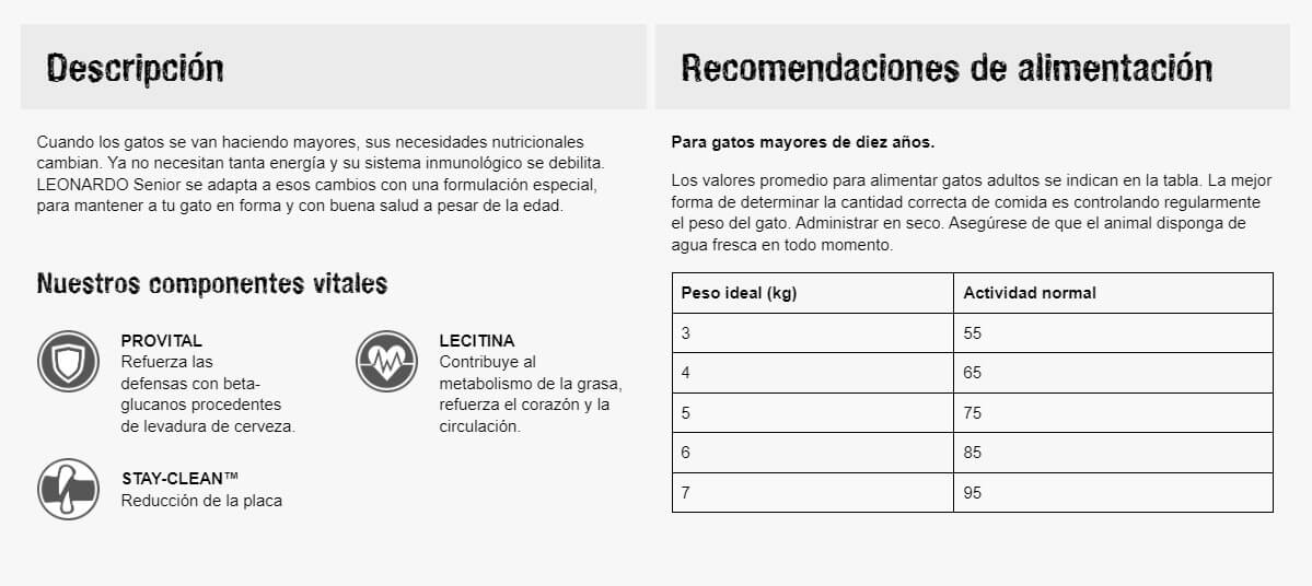 LEONARDO® Adult Senior | Pienso para gatos en Gabo&Gordo Pet Shop en Las Palmas de Gran Canaria tienda para mascotas, perros, gatos, conejos, tortugas, animales, accesorios para mascotas
