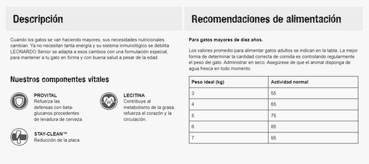 LEONARDO® Adult Senior | Pienso para gatos en Gabo&Gordo Pet Shop en Las Palmas de Gran Canaria tienda para mascotas, perros, gatos, conejos, tortugas, animales, accesorios para mascotas