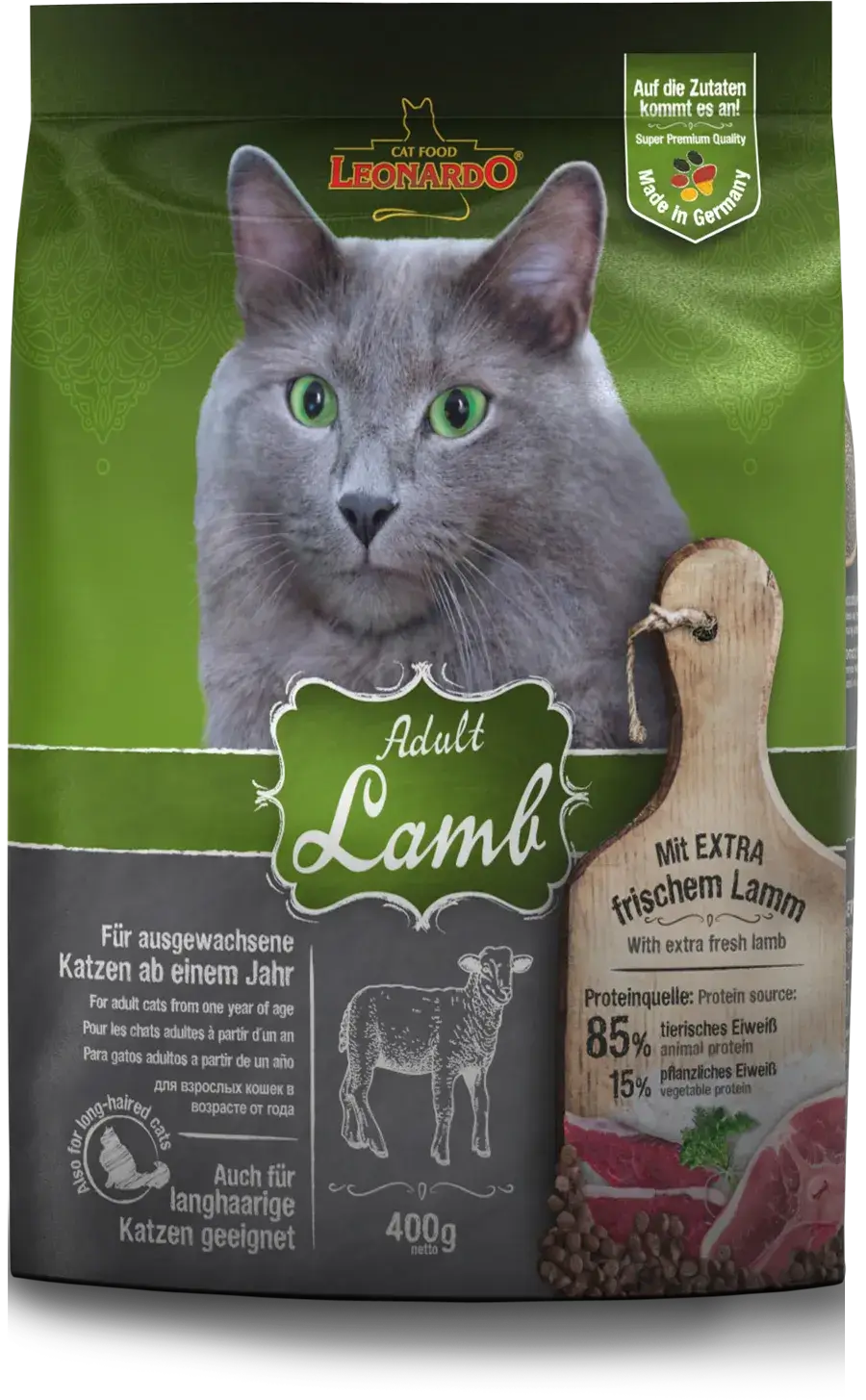 LEONARDO® Adult Lamb| Pienso para gatos en Gabo&Gordo Pet Shop en Las Palmas de Gran Canaria tienda para mascotas, perros, gatos, conejos, tortugas, animales, accesorios para mascotas