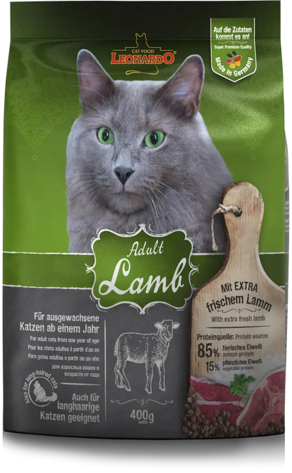 LEONARDO® Adult Lamb| Pienso para gatos en Gabo&Gordo Pet Shop en Las Palmas de Gran Canaria tienda para mascotas, perros, gatos, conejos, tortugas, animales, accesorios para mascotas