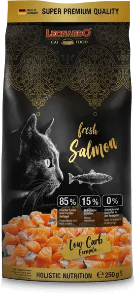 LEONARDO fresh Salmón | Pienso para gatos en Gabo y Gordo E Shop, la mejor tienda online en Gran Canaria, Islas Canarias, España, tienda online para mascotas, perros, gatos, conejos, tortugas, animales, accesorios para mascotas en general. 
Gabo y Gordo E Shop is the best online pet shop in Gran Canaria, Canary Islands, Spain.