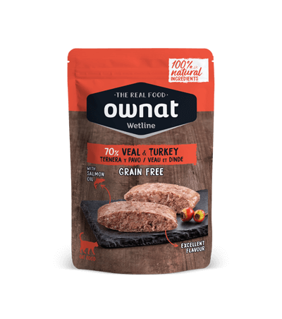 OWNAT ternera y pavo comida húmeda para gato 85 g x 12 unidades Gabo y Gordo Pet Shop en Las Palmas de Gran Canaria tienda para mascotas, perros, gatos, conejos, tortugas, animales, accesorios para mascotas.