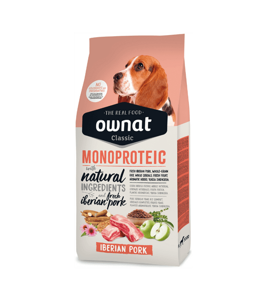 OWNAT Classic monoproteico Iberian pork (cerdo ibérico) para perros.  Gabo&Gordo Pet Shop en Las Palmas de Gran Canaria tienda para mascotas, perros, gatos, conejos, tortugas, animales