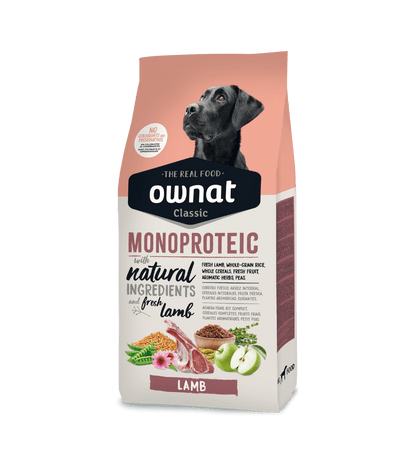 OWNAT Classic monoproteico Lamb (Cordero) para perros.  Gabo y Gordo E Shop, la mejor tienda online en las Islas Canarias, España, tienda online para mascotas, perros, gatos, conejos, tortugas, animales, accesorios para mascotas en general. 
Gabo y Gordo E Shop in Canary Islands, the best store for pets, dogs, cats, rabbits, turtles, animals, pet accessories.