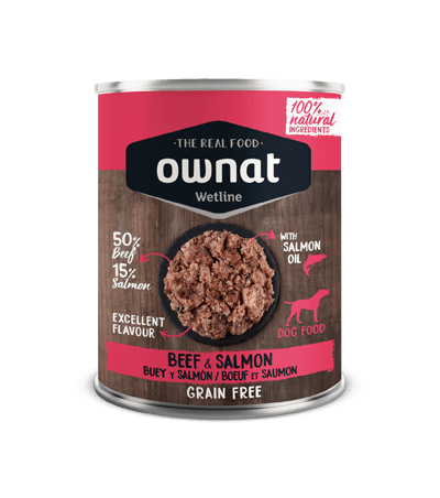 OWNAT buey y salmón comida húmeda para perro 400 g x 12 unidades Gabo y Gordo E Shop, la mejor tienda online en las Islas Canarias, España, tienda online para mascotas, perros, gatos, conejos, tortugas, animales, accesorios para mascotas en general. 
Gabo y Gordo E Shop in Canary Islands, the best store for pets, dogs, cats, rabbits, turtles, animals, pet accessories.