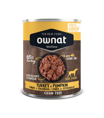 OWNAT pavo con calabaza comida húmeda para perro 400 g x 12 unidades Gabo y Gordo E Shop, la mejor tienda online en las Islas Canarias, España, tienda online para mascotas, perros, gatos, conejos, tortugas, animales, accesorios para mascotas en general. 
Gabo y Gordo E Shop in Canary Islands, the best store for pets, dogs, cats, rabbits, turtles, animals, pet accessories.