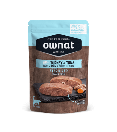 OWNAT pavo y atún comida húmeda para gato esterilizado 85g x 12 uds Gabo y Gordo E Shop, la mejor tienda online en las Islas Canarias, España, tienda online para mascotas, perros, gatos, conejos, tortugas, animales, accesorios para mascotas en general. 
Gabo y Gordo E Shop in Canary Islands, the best store for pets, dogs, cats, rabbits, turtles, animals, pet accessories.