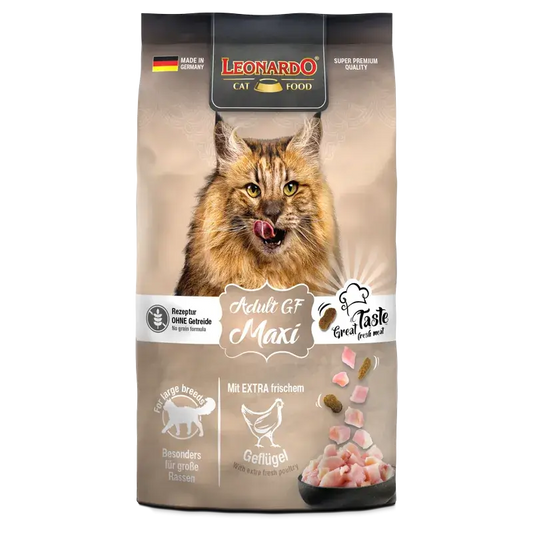 LEONARDO® Adult Maxi | Pienso para gatos en Gabo y Gordo E Shop, la mejor tienda online en Gran Canaria, Islas Canarias, España, tienda online para mascotas, perros, gatos, conejos, tortugas, animales, accesorios para mascotas en general. 
Gabo y Gordo E Shop is the best online pet shop in Gran Canaria, Canary Islands, Spain.