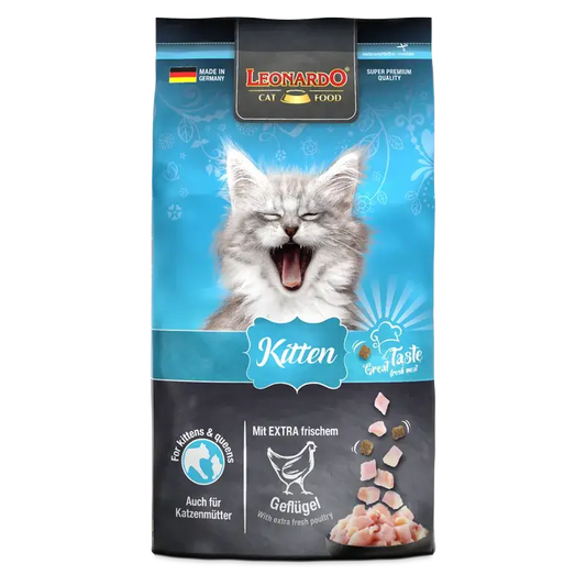 LEONARDO Kitten | Pienso para gatos en Gabo y Gordo E Shop, la mejor tienda online en Gran Canaria, Islas Canarias, España, tienda online para mascotas, perros, gatos, conejos, tortugas, animales, accesorios para mascotas en general. 
Gabo y Gordo E Shop is the best online pet shop in Gran Canaria, Canary Islands, Spain.