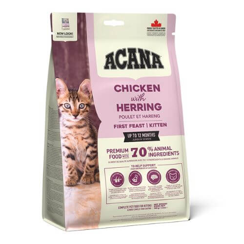 ACANA First Feast Kitten pienso natural sin cereales para gatitos con pollo y pescado