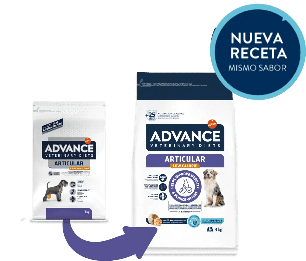 Saco de pienso veterinario ADVANCE Articular Reduced Calorie para perros adultos.