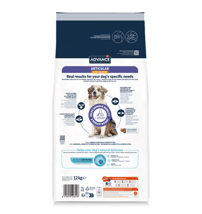 Saco de pienso veterinario ADVANCE Articular Reduced Calorie para perros adultos.