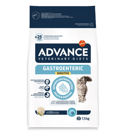 Saco de 1,5 kg de pienso veterinario ADVANCE Vet Gastroenteric Sensitive para gatos.