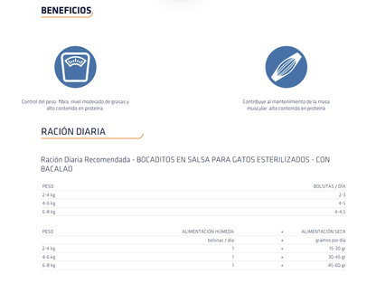 Comida húmeda para gatos esterilizados ADVANCE con bacalao, pack de 12 sobres de 85 g
