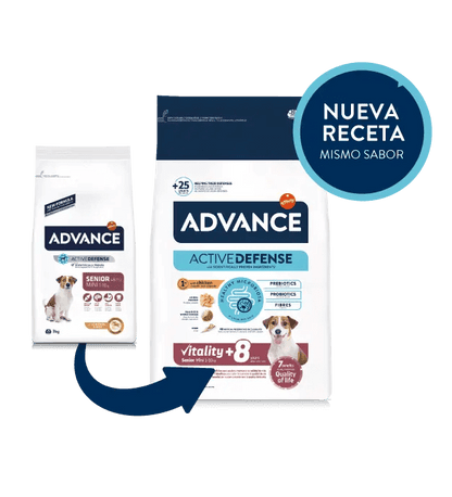 advance senior mini pienso perros mayores razas pequeñas