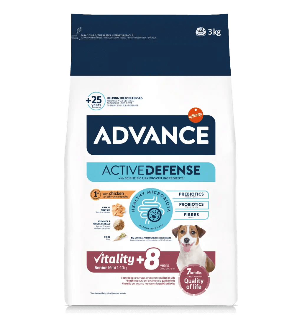advance senior mini pienso perros mayores razas pequeñas