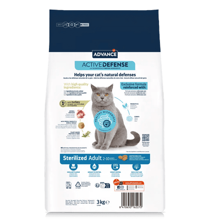 ADVANCE Sterilized Adult Pavo pienso para gatos esterilizados en Gran Canaria Canarias