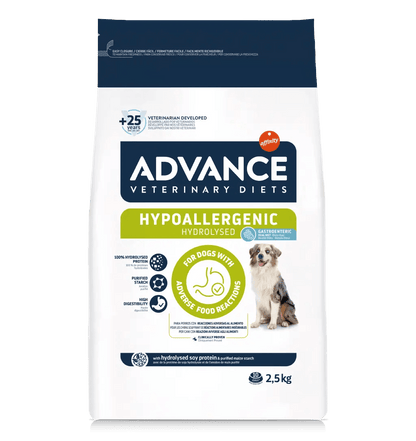 Saco de pienso hipoalergénico ADVANCE Veterinary Diets Hypoallergenic para perros adultos.