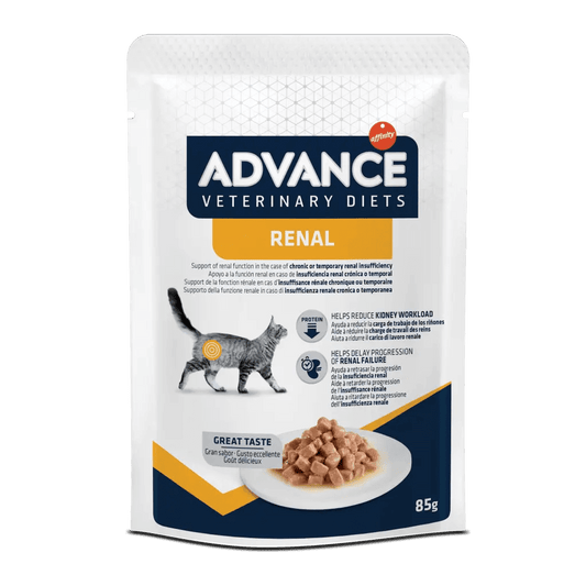 Comida húmeda ADVANCE Vet Renal para gatos adultos con insuficiencia renal Pack 12 x 85 g