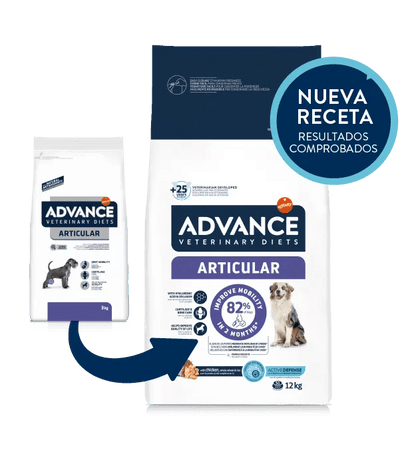 Saco de pienso ADVANCE Veterinary Diets Articular de 12 kg para perros adultos.