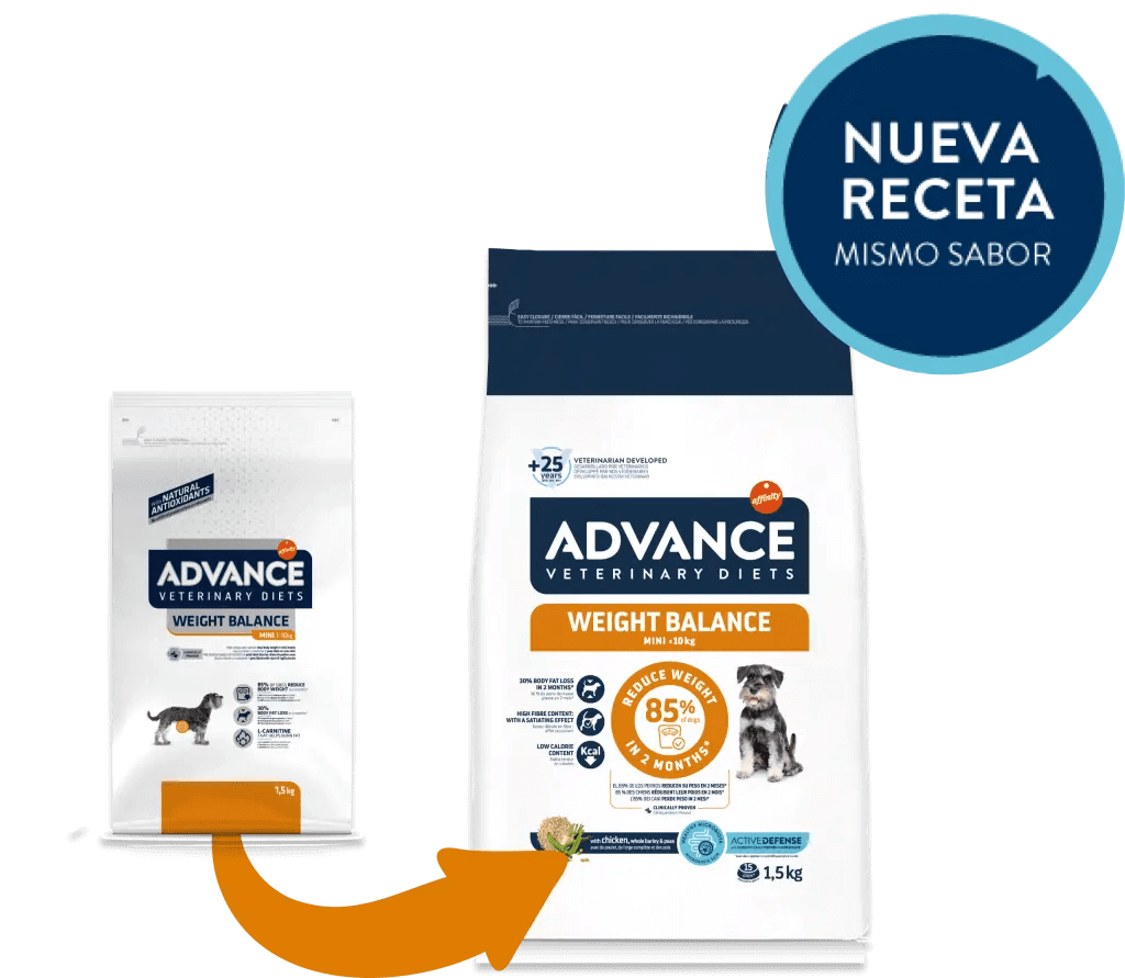 Pienso ADVANCE Weight Balance Mini para perros pequeños con sobrepeso