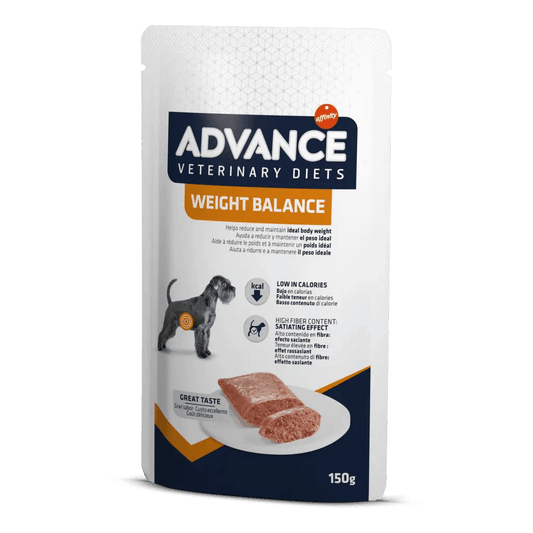 Comida húmeda ADVANCE Weight Balance para perros adultos con sobrepeso, pack 8 x 150 g