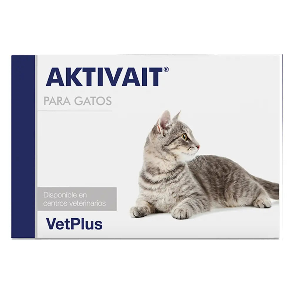 AKTIVAIT para Gatos VetPlus 60 cápsulas espolvoreables para apoyo nutricional de la salud neurológica en gatos senior