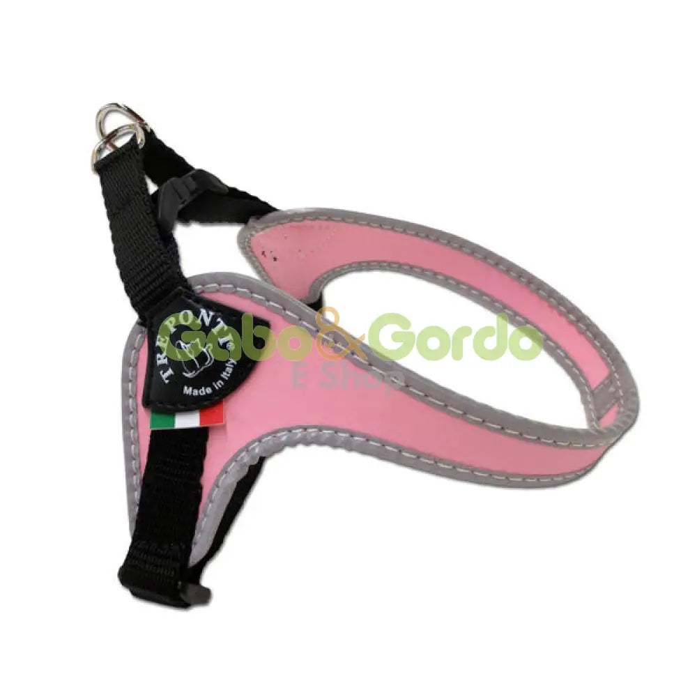 Arnés ajustable clásico rosa TRE PONTI para perros y gatos