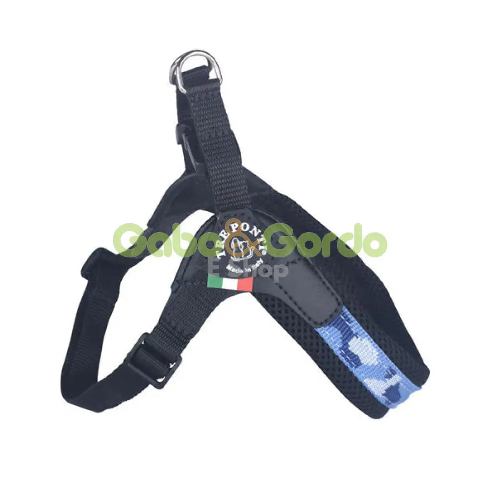 Arnés ajustable azul light camuflaje TRE PONTI para perros